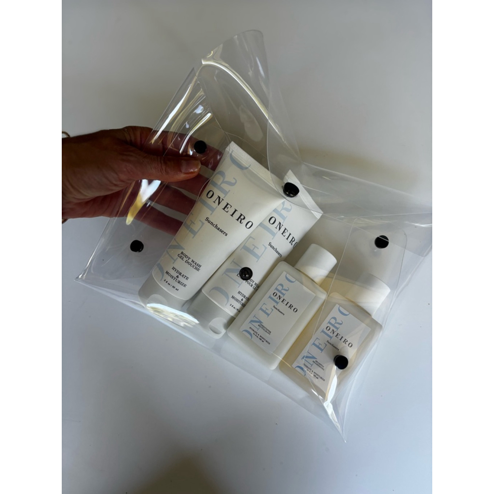 Oneiro Sunchasers Travel Set - Body Wash, Milk lotion, Shampoo, Conditioner